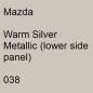 Preview: Mazda, Warm Silver Metallic (lower side panel), 038.